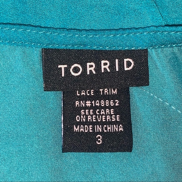 🆕 TORRID ⭐️ Teal Georgette Surplice Dolman Top - Picture 10 of 13